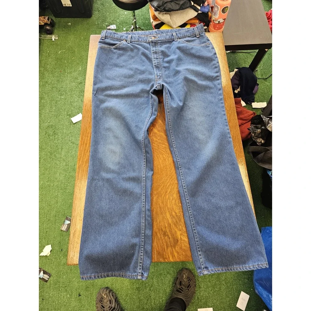 VINTAGE Levi's Jeans Mens 42 X 30 Blue 547 Orange Tab Skosh Comfort Room 80s USA